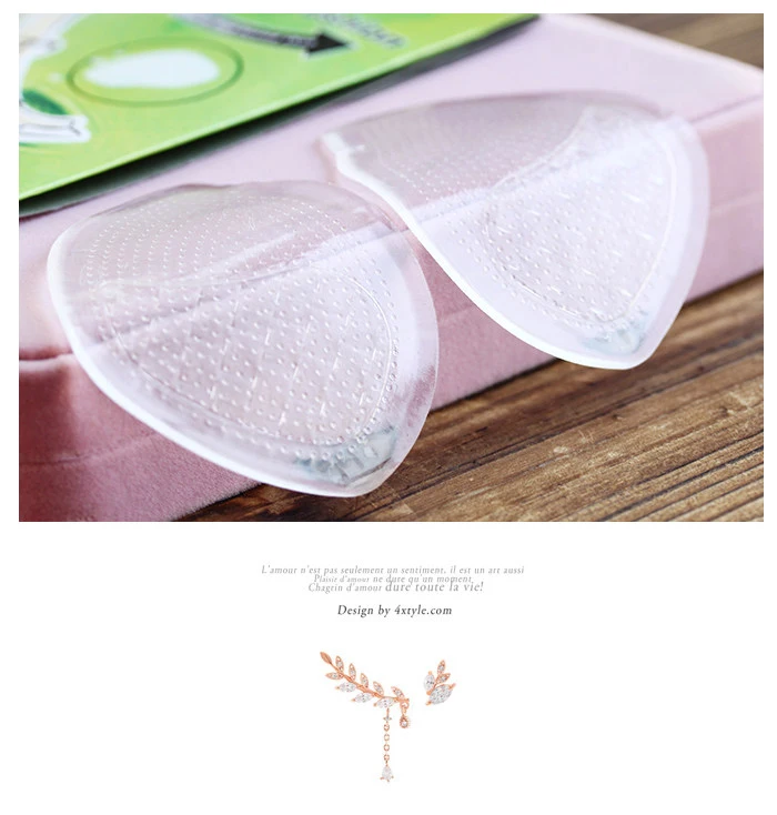 Free Ship Invisible Silica Silicone High Heels Sole Cushion Protector Foot Feet Care Forefoot Insert Pads Insoles Stickers (9)