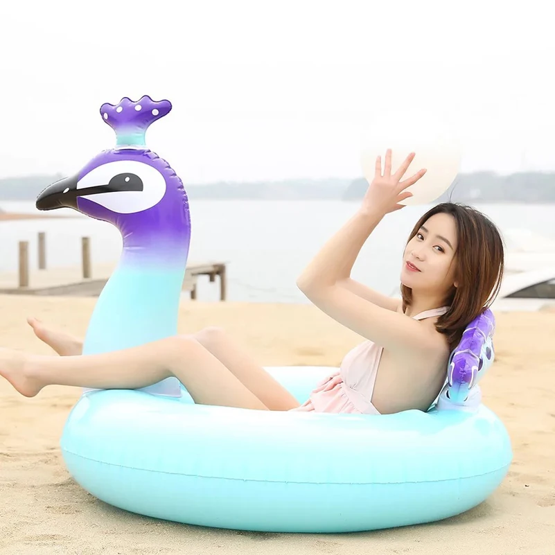 YUYU 90cm Unicorn peacock Toucan Swimming Ring for adult Inflatable pool Float unicorn circle Summer Water Fun Pool tube float