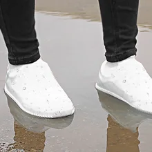 Силиконовые галоши Многоразовые водонепроницаемые чехлы для обуви резиновые сапоги износостойкие Нескользящие@ LS