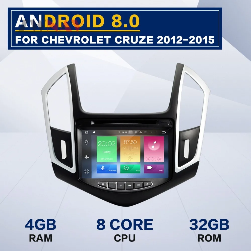 Android 8.0 8 Core RAM 4GB ROM 32GB Car DVD Player GPS SAT NAV Head Unit For Chevrolet CRUZE 2012-2015 Radio Screen IPS 2 din Android 8.0 8 Core RAM 4GB ROM 32GB Car DVD Player GPS SAT NAV Head Unit For Chevrolet CRUZE 2012-2015 Radio Screen IPS 2 din