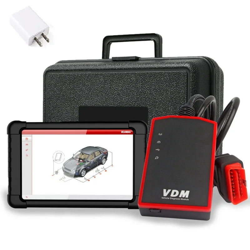 UCANDAS VDM Wifi OBD2 Автомобильный сканер полная система авто диагностический инструмент Многоязычный сканер с 11 дюймовым Windows планшетом - Цвет: Tablet Set US Plug