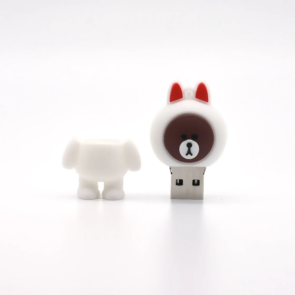 Новый флеш-накопитель Memoria Usb с милым медведем, флеш-накопитель Usb 4 ГБ/8 ГБ/16 ГБ/32 ГБ/64 ГБ, флешка Usb 2,0, thumbdrives U Disk