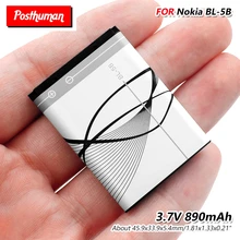 890mAh BL-5B BL 5B Battery Lithium Li-Po for Nokia 3220 3230 5140 5140i 5200 5300 5500 6020 6021 6060 N83 N90 BL-5B Battery