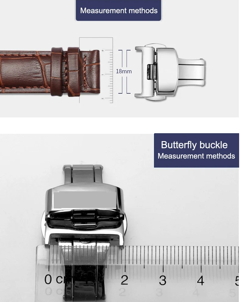 Застежка-бабочка, автоматический двойной клик, ремешок из нержавеющей стали, кнопка для часов, ремешок 16 мм, 20 мм, 22 мм, 24 мм, Подарочный инструмент