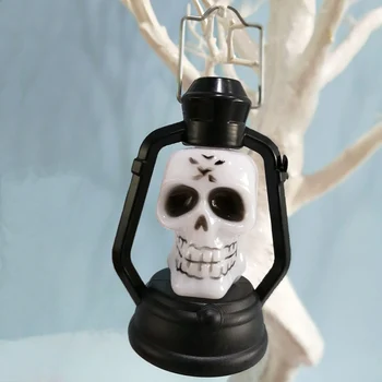 

New Hot Halloween Decoationr LED Night Light Battery Powered Grimace Skull Hanging Lamp Party Supplies