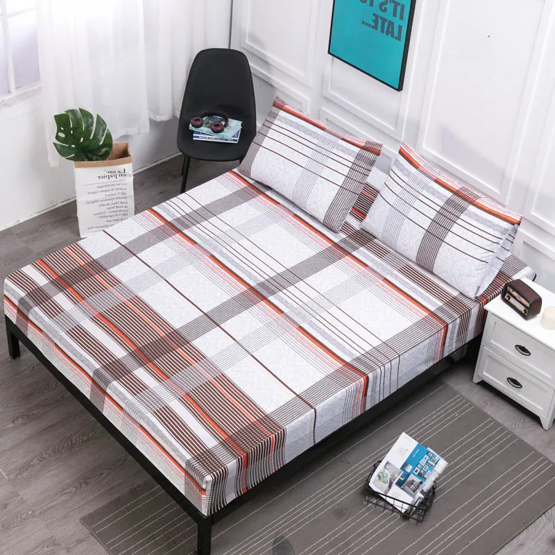  Waterproof Fitted Sheet Four Corners With Elastic Band Comfortable Breathable Mattress Cover For Be