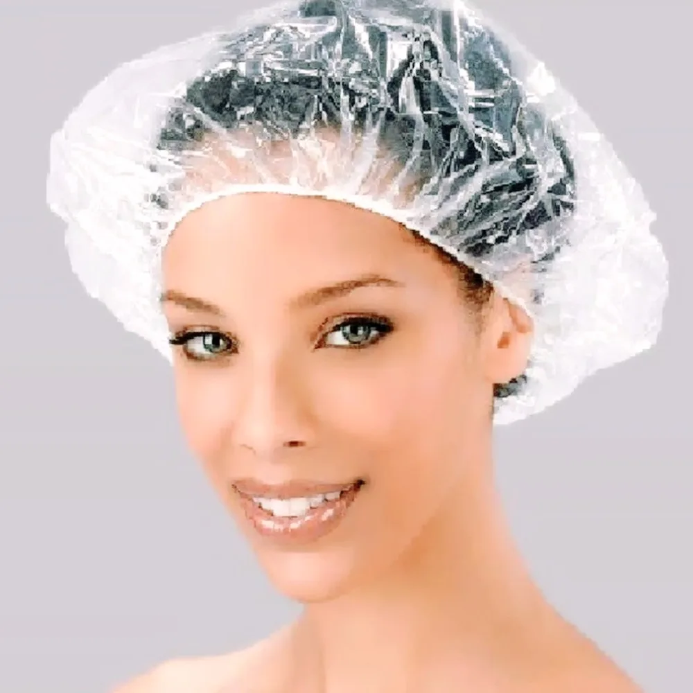 40pcs/Lot Hair Salon Disposable Clear Spa Home Shower Bathing Elastic