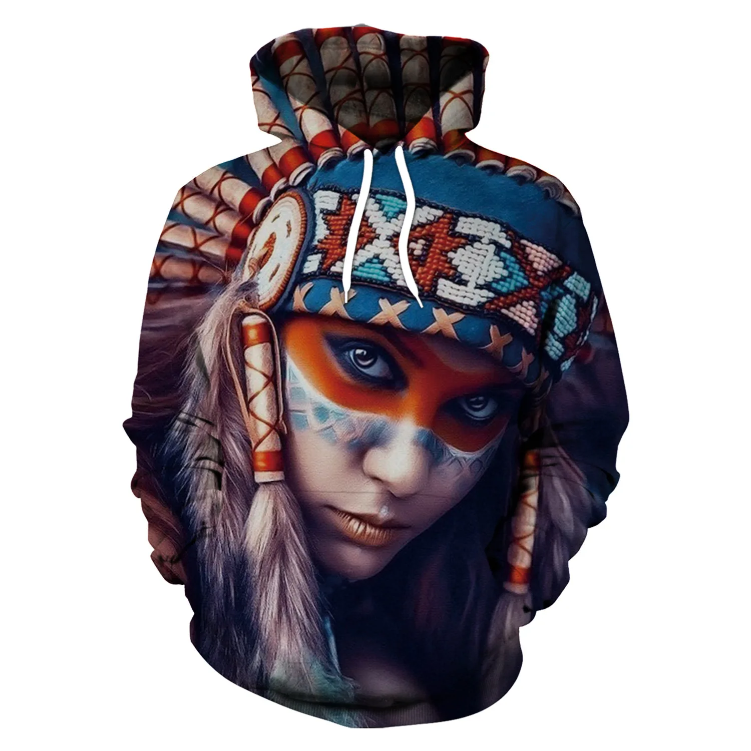 

Hot Popular Movies Long Sleeve Hoodies Women 3D Print Pirates of the Caribbean Pullover Loose Hooded Sweatshirt With Drawstring