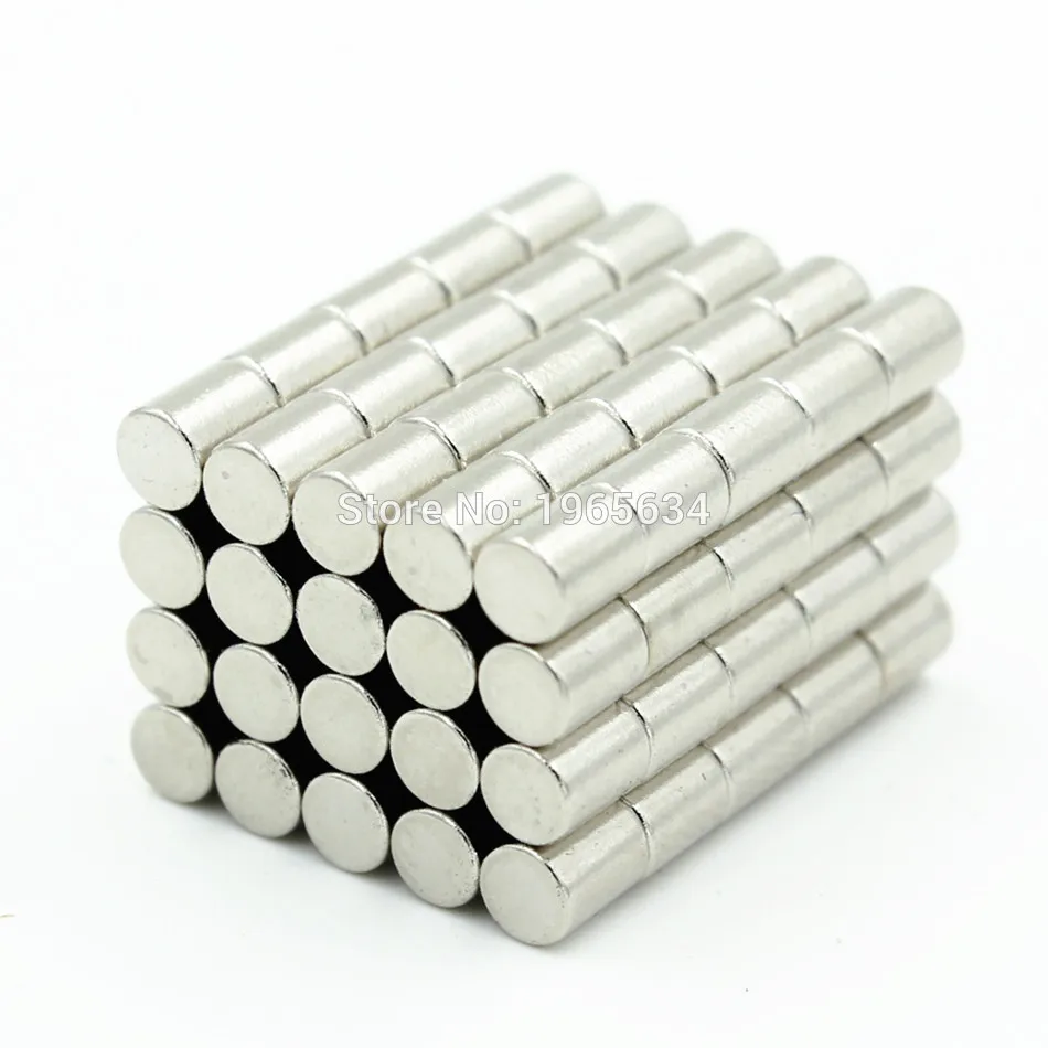 

500pcs Neodymium N35 Dia 3mm X 4mm Strong Magnets Tiny Disc NdFeB Rare Earth For Crafts Models Fridge Sticking Free Shipping