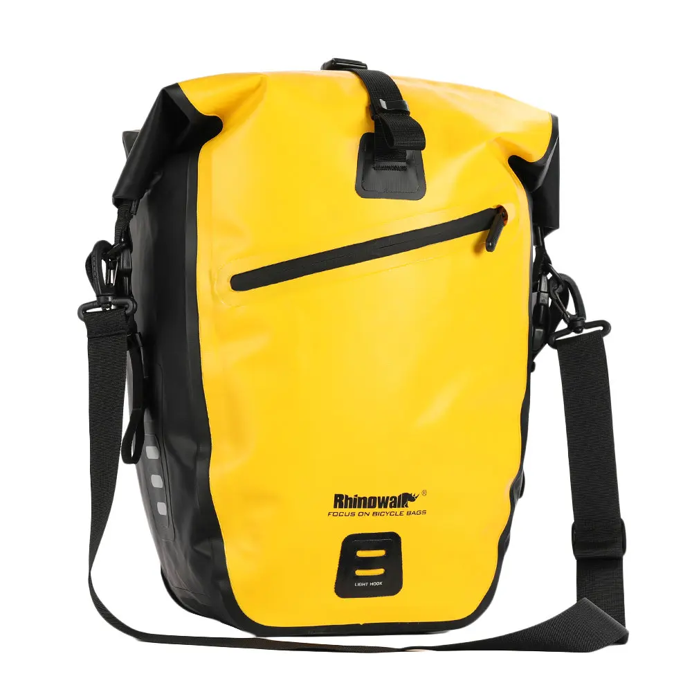 Rhinowalk, новинка, сумка для велосипеда, 25-27 л, полностью водонепроницаемая, MTB, для шоссейного велосипеда, задняя Сумка для багажа, сумка для путешествий, велосипедная сумка - Цвет: Yellow