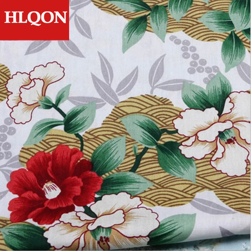 HLQON 150x100 см 100% хлопок ткань с принтом подкладочная шелковая мягкая хлопковая для