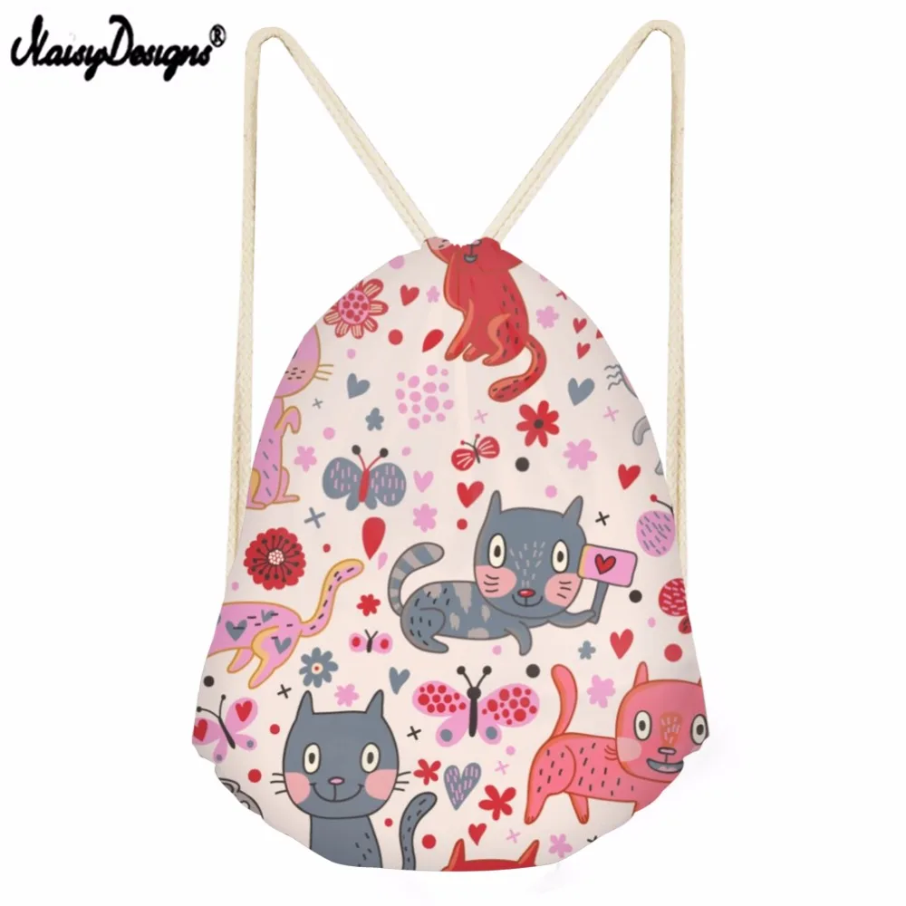 NOISYDESIGNS пляжные сумки для девочек с рисунком кота рюкзак с рисунком красочные школы шоппер для женщин Mochila Infantil