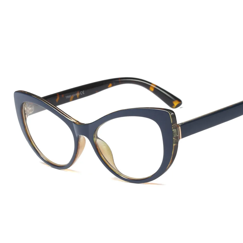 KESMALL Women Prescription Glasses Cat Eye Frame Anti Blue Eyewear