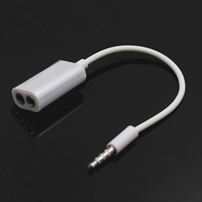 2 шт. 3 5 мм до в 1 приемник адаптер для наушников Jack Audio eXtension Cord iphone Xiaomi samsung аудио
