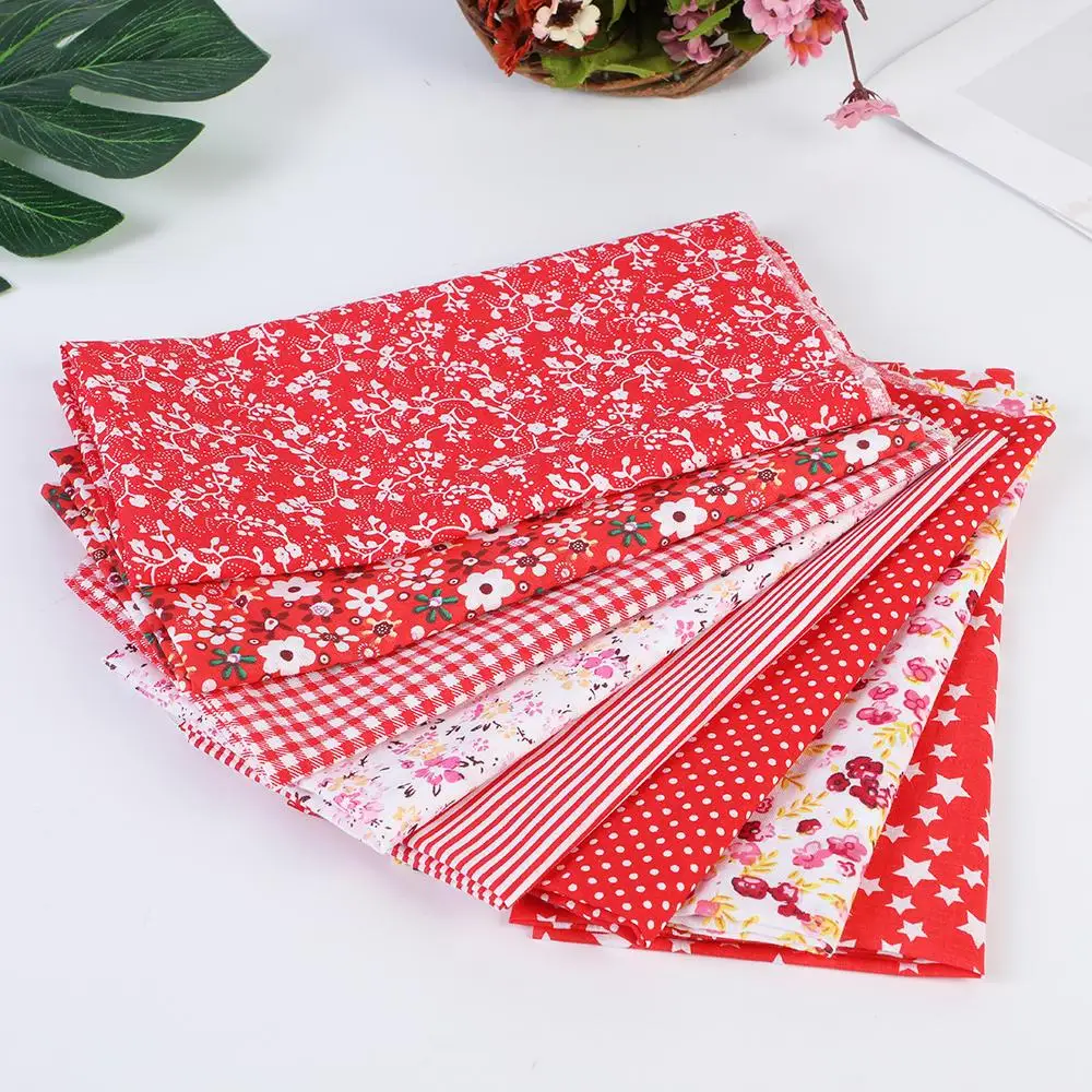 

8PCs 50X50cm Multicolor Cotton Fabric Squares Bundle Patchwork Pre-Cut Quilt Squares For DIY Handmade Sewing Accessories