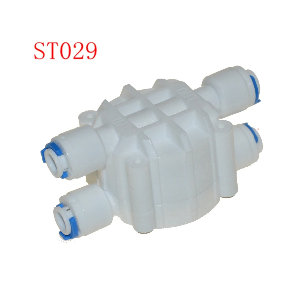

1/4" Hose quick connection Auto Shut Off 4 Way Valve For RO Reverse Osmosis Aquarium Water Filter System ST029