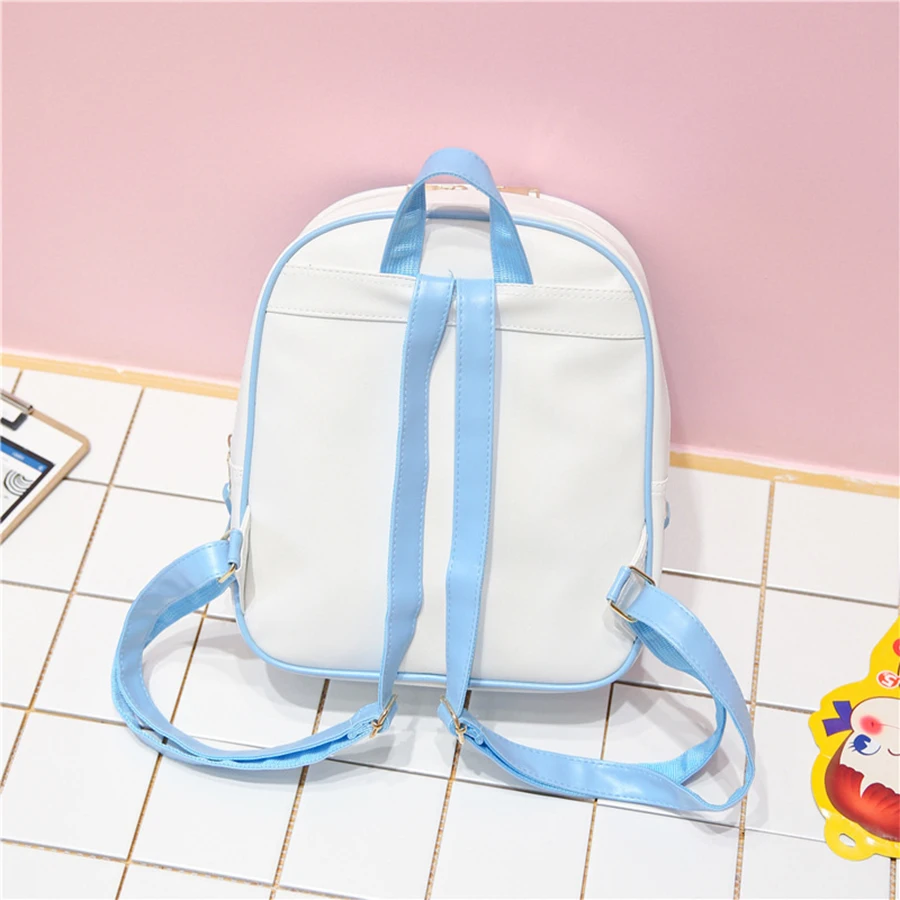 ПВХ прозрачный из искусственной кожи женский рюкзак Ita сумка Harajuku с бантом школьная сумка для девочек-подростков Рюкзак Kawaii Itabag