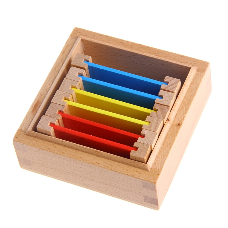 Монтессори Сенсорная Материал обучения Цвет планшетный коробка 1/2/3 дерева дошкольного игрушка