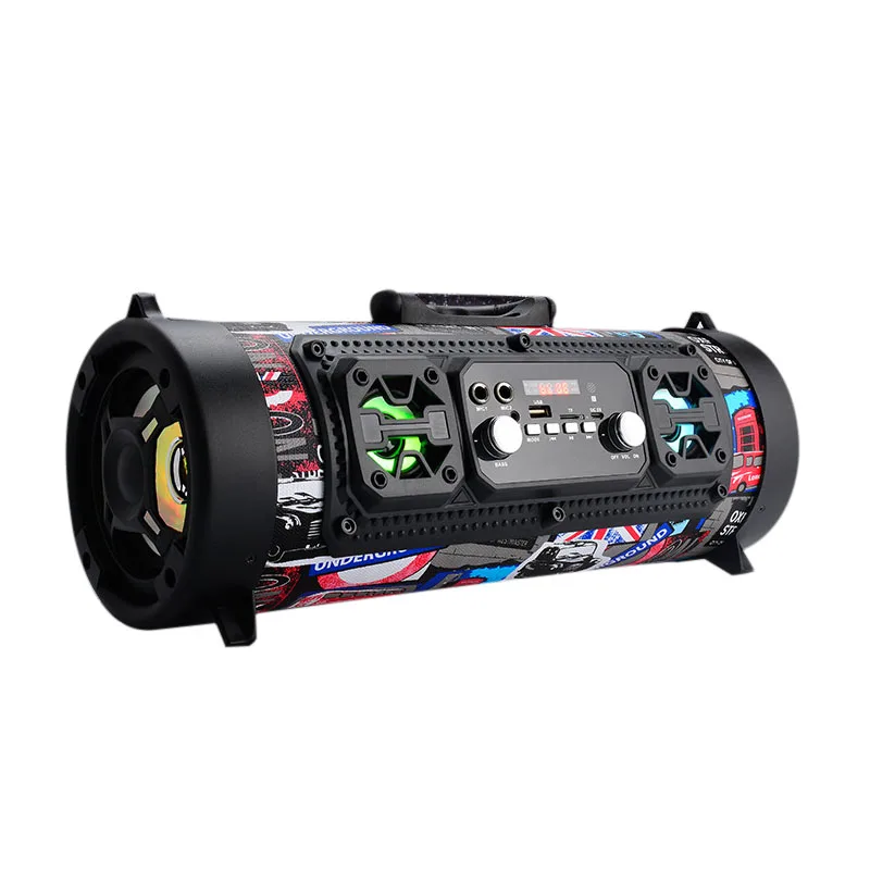 

20W Portable Speaker Bluetooth Column Bass Subwoofer Soundbar Wireless Portable Column With FM Radio Mic KTV Sound System Boom