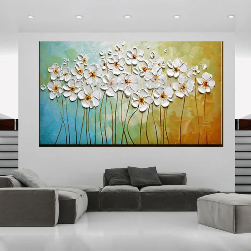 

handmade abstract wall art pictures thick pallete knife oil paintings flower tree modern home decoration paintings