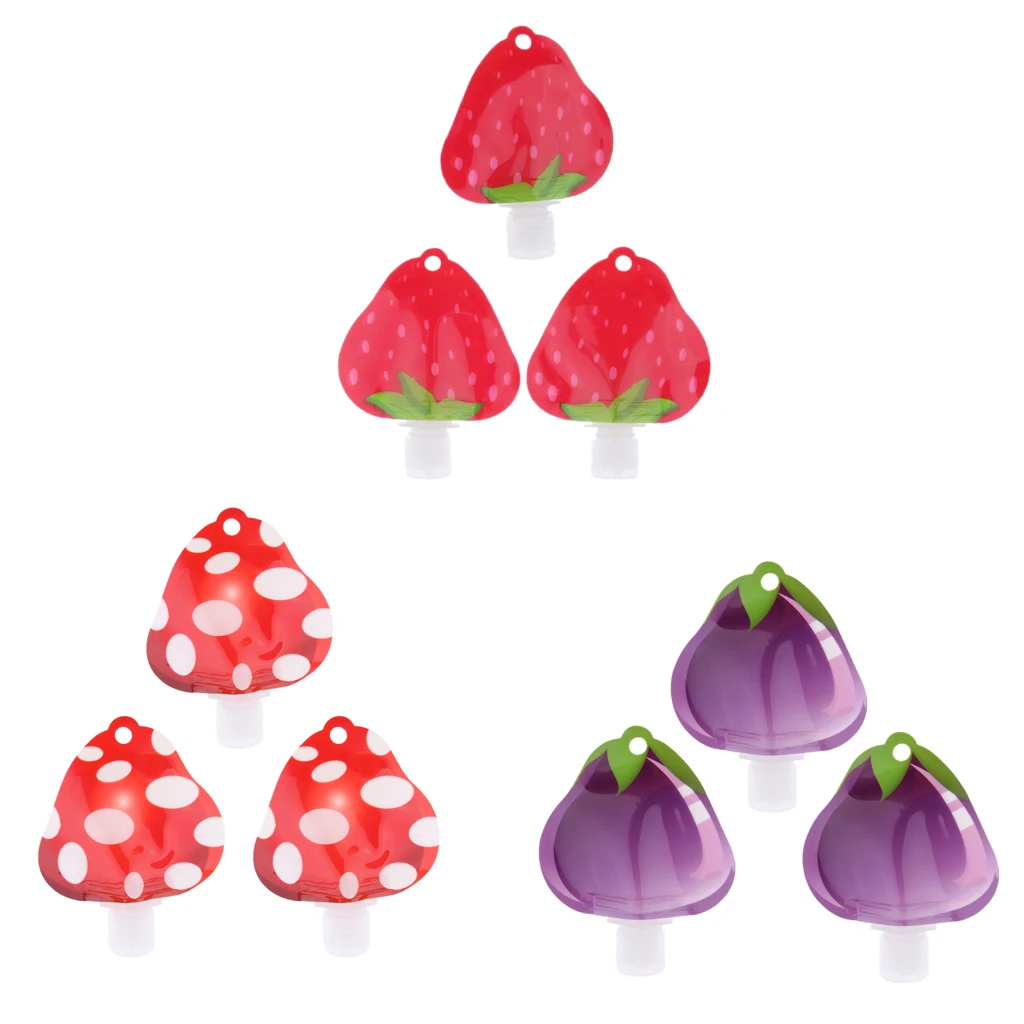 3-Pack 28ml Refillable Reusable Empty Squeeze Pouch Lotion Shampoo Cleaner Shower Gel Body Lotion Makeup Squeezable Bag Bottles