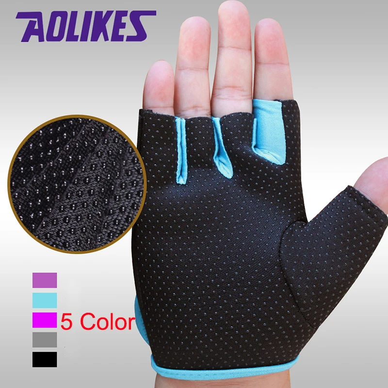 1 Pair Anti-skid Multifunction Gym Body Building Sports Fitness Weight Lifting Gloves Custom Fitness Exercise Training Gloves