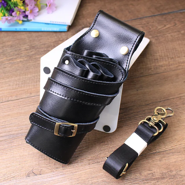 천연 가죽 헤어 케어 도구를 위한 조직적이고 편안한 휴대용 수납 솔루션