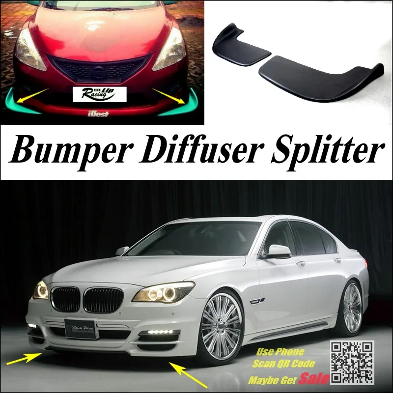 Car Splitter Diffuser Bumper Canard Lip For BMW 7 F01 F02 2008~2016 Tuning Body Kit  Front Deflector Car Fin Chin Reduce Body