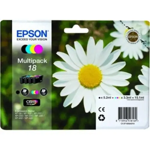 Картридж Epson черный/трехцветный 18 CLARIA Большая упаковка 4 многоразовый картридж