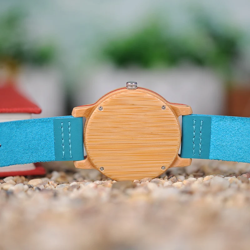 BOBO BIRD Timepieces Bamboo Watches for Men and Women Luxury Quartz Wristwatches with Leather Straps In Wooden Gifts Box
