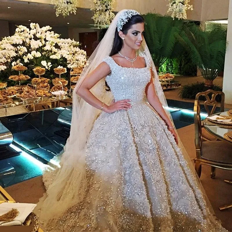 Роскошное платье Vestido De Noiva, мусульманское свадебное платье, бальное платье с рукавами-крылышками, кружевное бохо, Дубай, арабское свадебное платье, свадебное платье