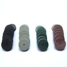 100 шт./кор., резина, полировочное колесо абразивные польский черный/коричневый/зеленый/серый стоматологическое лабораторное материалы инструмент