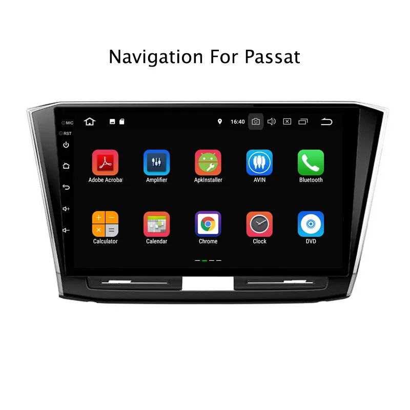 Discount 10.1" 2G RAM 16G ROM Android 8.1 Car DVD Multimedia Player For VW Passat 2016-2017 GPS Navigation Radio Stereo Audio 3