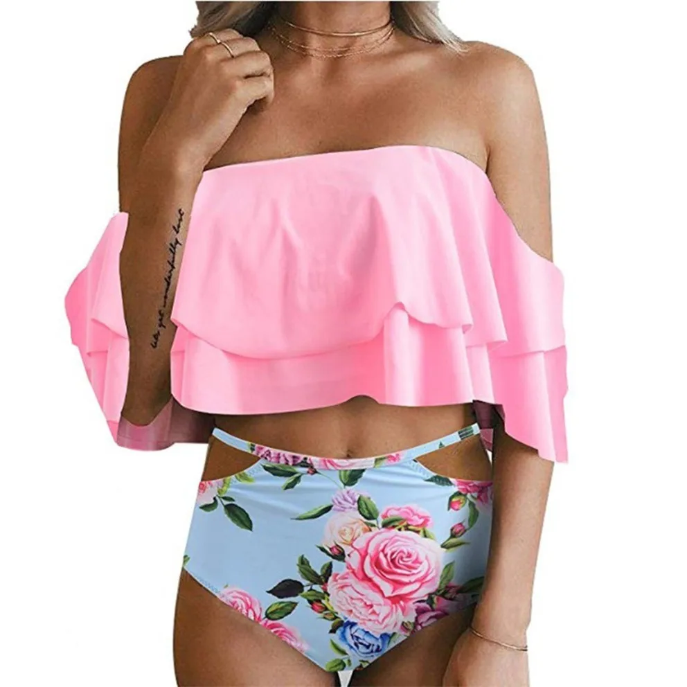 

Swimwear Female Bikini S-XXL 21Color Sexy Push Up Swimwear Women Two Piece Swimsuit Women Split Bikini Set Biquini Women
