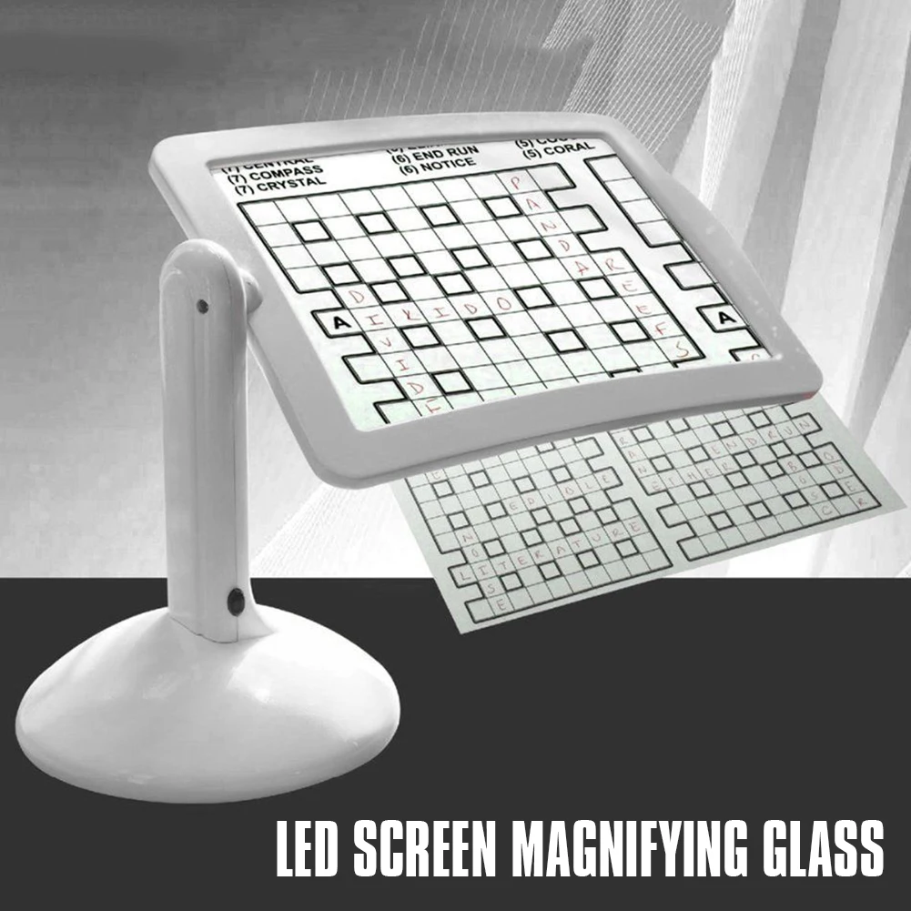 

Professional Brighter LED Screen Page Magnifier Reading Viewer Hands-Free LED Adjustable Magnifying Glass Brighter Reading Tools