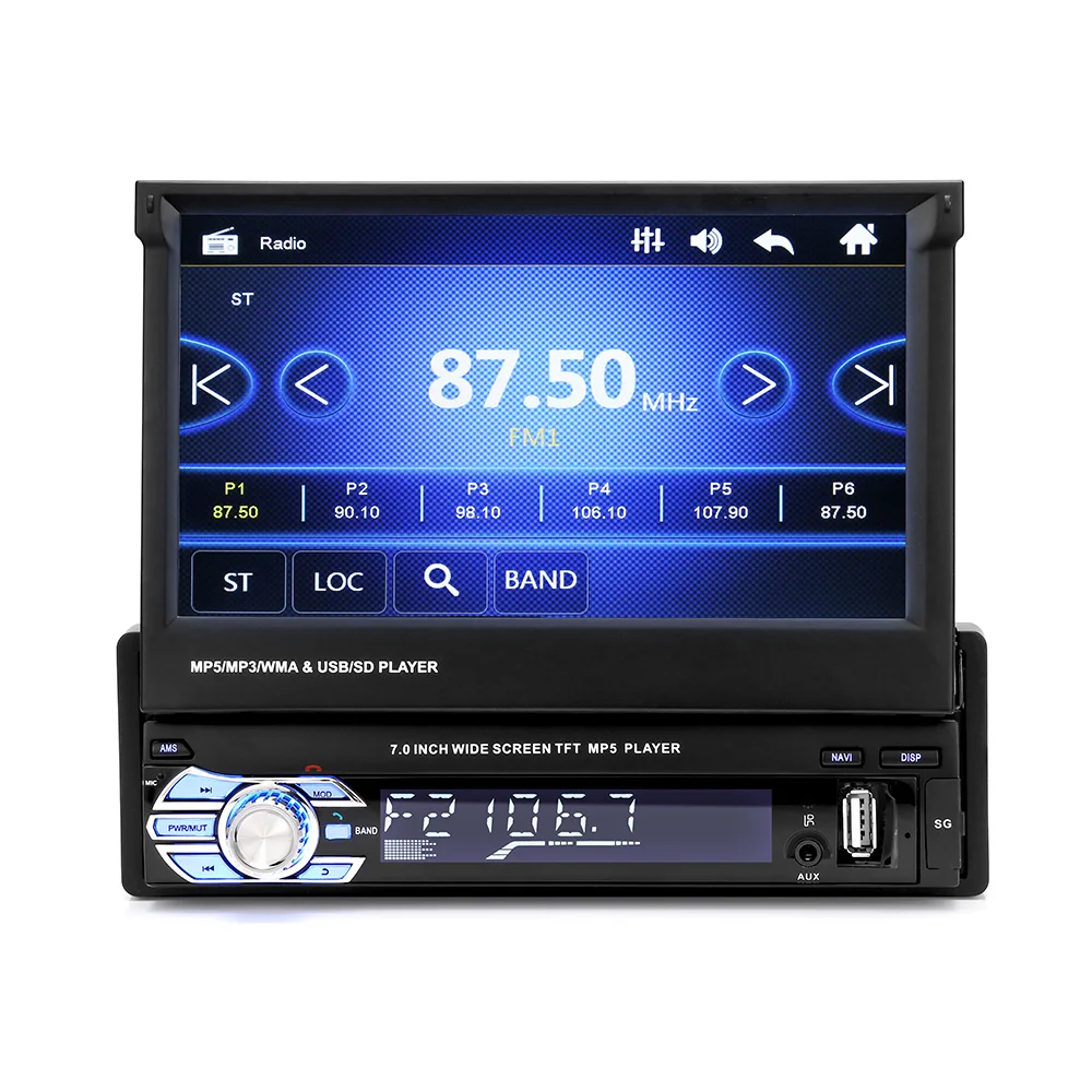 

1 Din 7" Car Stereo Radio Touch Screen Universial Car Stereo FM AM With USB SD Bluetooth MP3 MP4 Audio Player For Car-styling