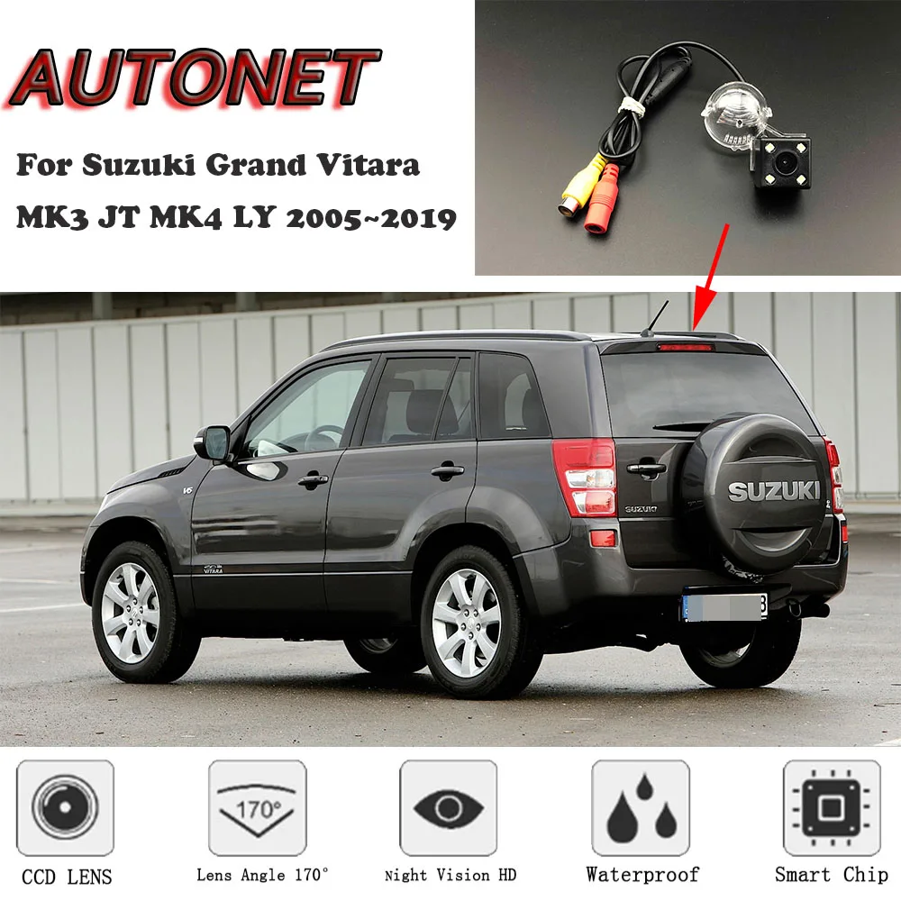 Камера заднего вида AUTONET для Suzuki Grand Vitara MK3 JT MK4 LY 2005 ~ 2019 камера ночного