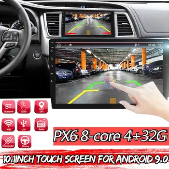 

Android 9.0 PX6 8core 4+32G Car MP5 Player + Backup Camera 2DIN bluetooth Radio GPS For Universal Car Multimedia Player