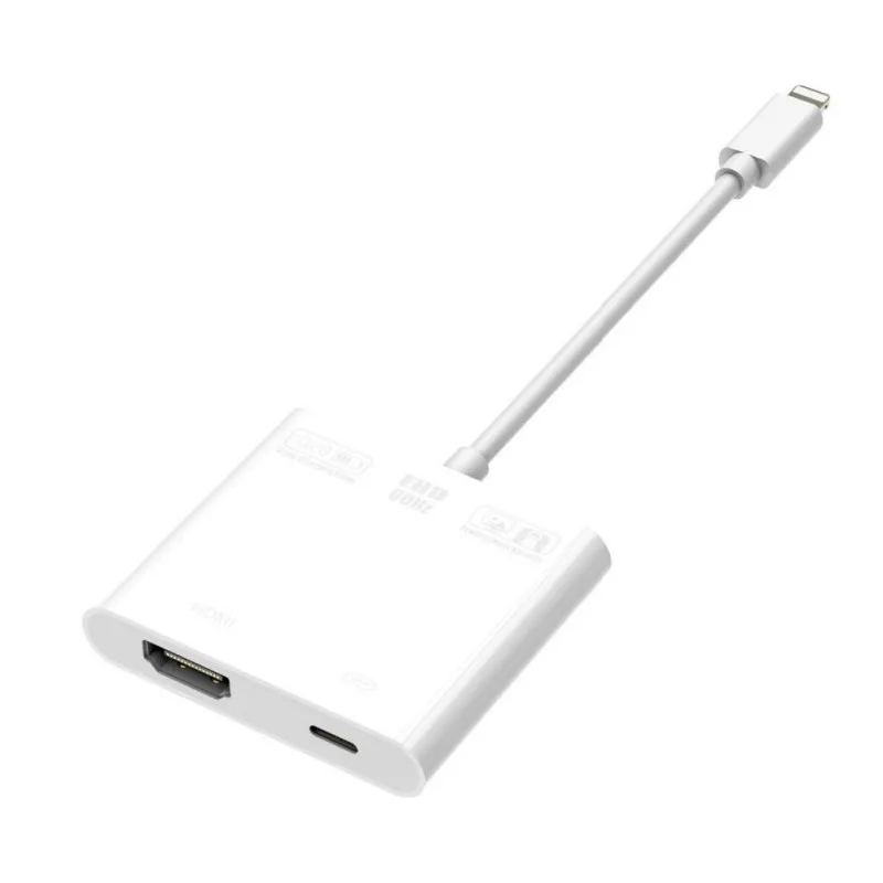 

1080P 60Hz for Lightning to HDMI Full HD Audio Video Adapter Cable AV Converter for iPhone X 8 7 iPad iPod to TV HDTV Display Y