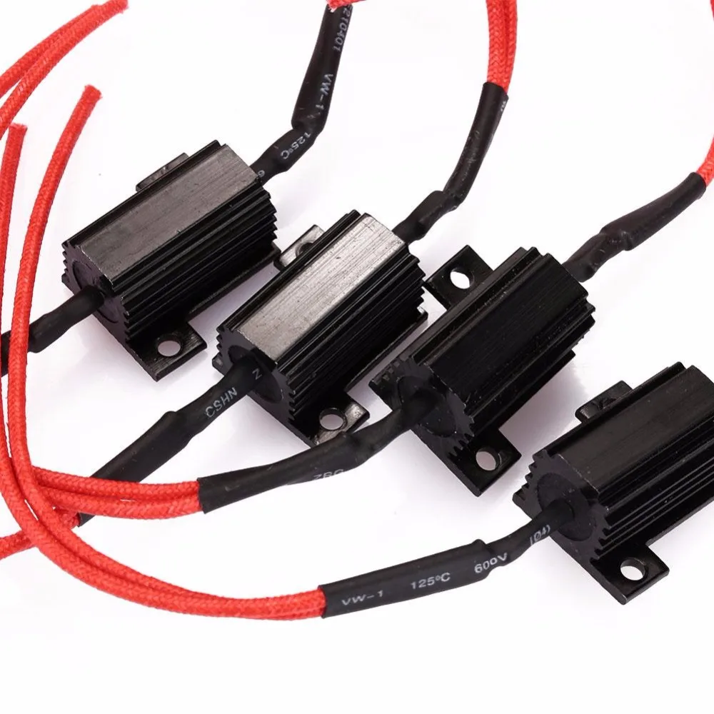 

4 Pcs 6.8 Ohm Black Motorcycle Load Resistor LED Flash Rate Turn Signals Indicator Light High Quality Universal Car-styling