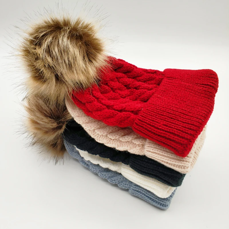 

Fashion Baby Girls Boys Warm Knit Hat Autumn Winter Cute Baby Toddle Beanie Hats Kids Children Knitted Wool Hemming Caps 0-3Y