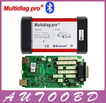 Бесплатная доставка Новый Сингл Зеленый ПЕЧАТНОЙ Платы Multidiag Pro + С Bluetooth OBDII Обслуживание диагностический инструмент с несколькими функциями