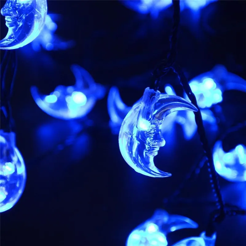 20ft 6m 30 LED Moon Solar Powered Fairy String Light (3)
