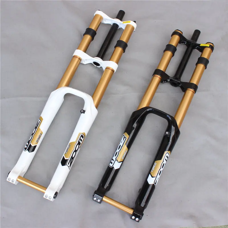 ZOOM DownHill DH MTB Bike Fork Cylindrical Axle axle 110 20mm Travel 180mm Suspension Mountain Forks