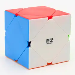 QIYI 3X3x3 Skew магический куб Skew угловой Твист Головоломка интеллектуальные игрушки Радуга Развивающие