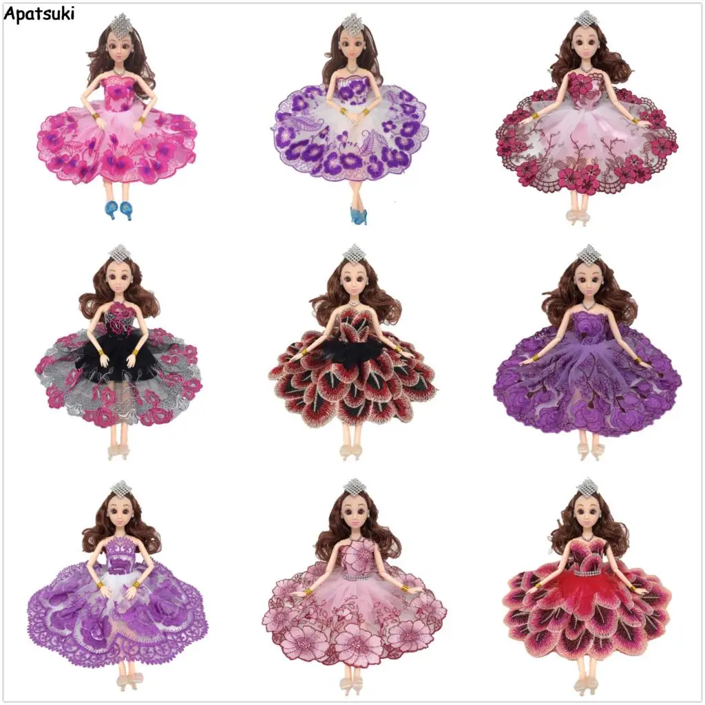 Colorful Dancing Costume For Barbie Doll Peacock Feather One piece