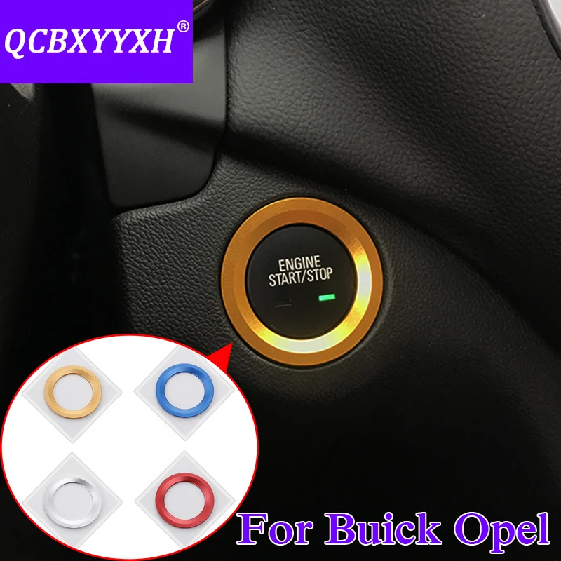 QCBXYYXH для Buick Regal Encore Envision Verano Opel Insignia Mokka Astra стайлинга автомобилей Алюминий переключатель зажигания Крышка автомобильные Стикеры