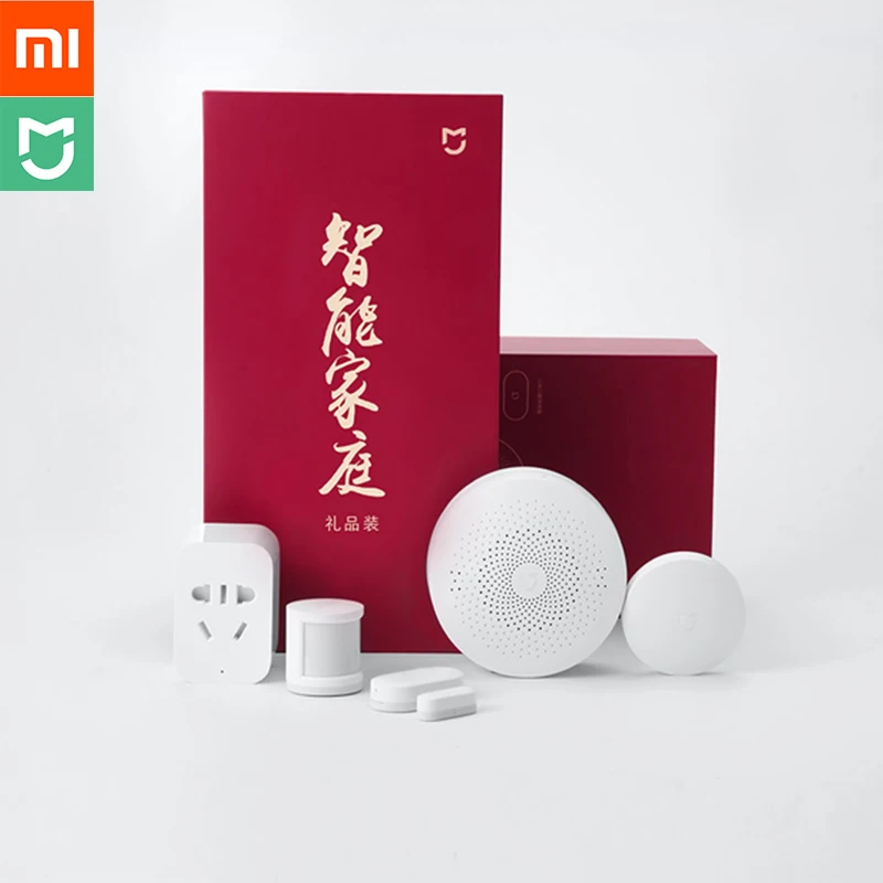 

Xiaomi Aqara Smart Home Suit Multi-Functional Gateway Smart Socket Wireless Switch Human Body And Door and Window Sensor 5 in 1