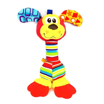

Hot Sel Fashion Children Plush Toys Colorful Animal Shape Lovely Appease Dolls Rattles Grasping Toy For 0-3 Years Baby Kids Gift
