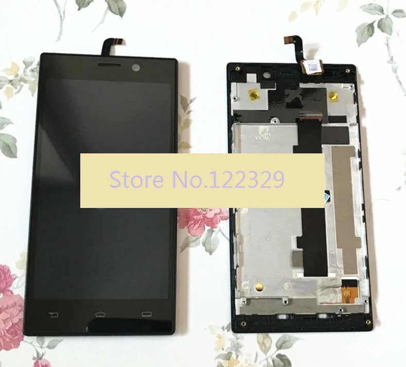 

IN STOCK! 5.0" LCD Display With Touch Screen + frame digitizer assembly for philips xenium v787 free shipping 100% warranty